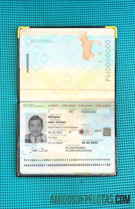 Passaporte Finlandês 2012 2017 Foto Look exemplo real
